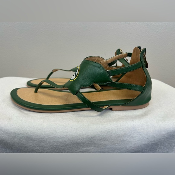 NFL Women's Green Bay Packers Sandals Size 11 Football NFL Pro Shop Sports Beach - Picture 6 of 10